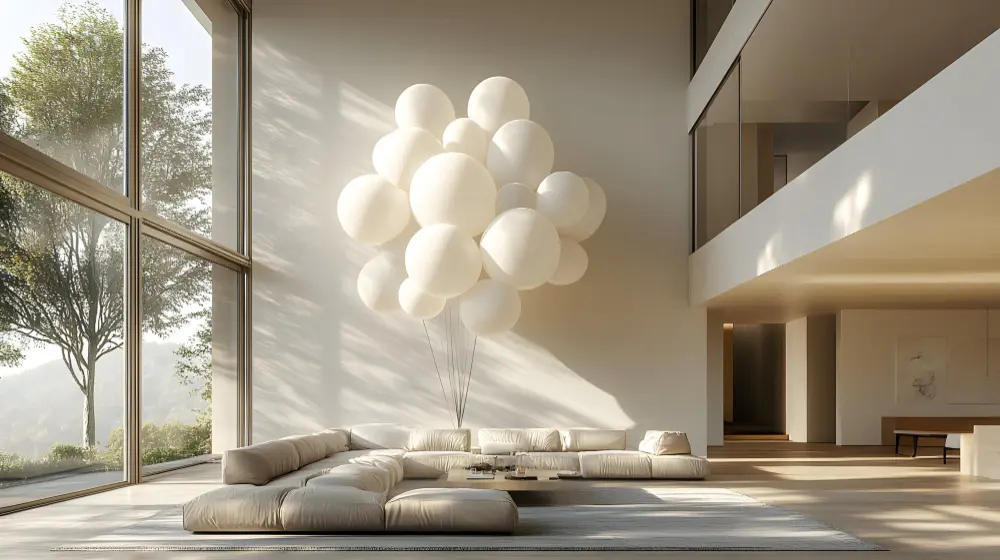 Balony z helem przechowywane w temperaturze pokojowej w domu